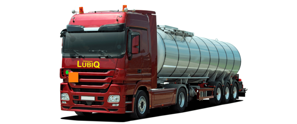 Road tanker carrying furnace fuel.